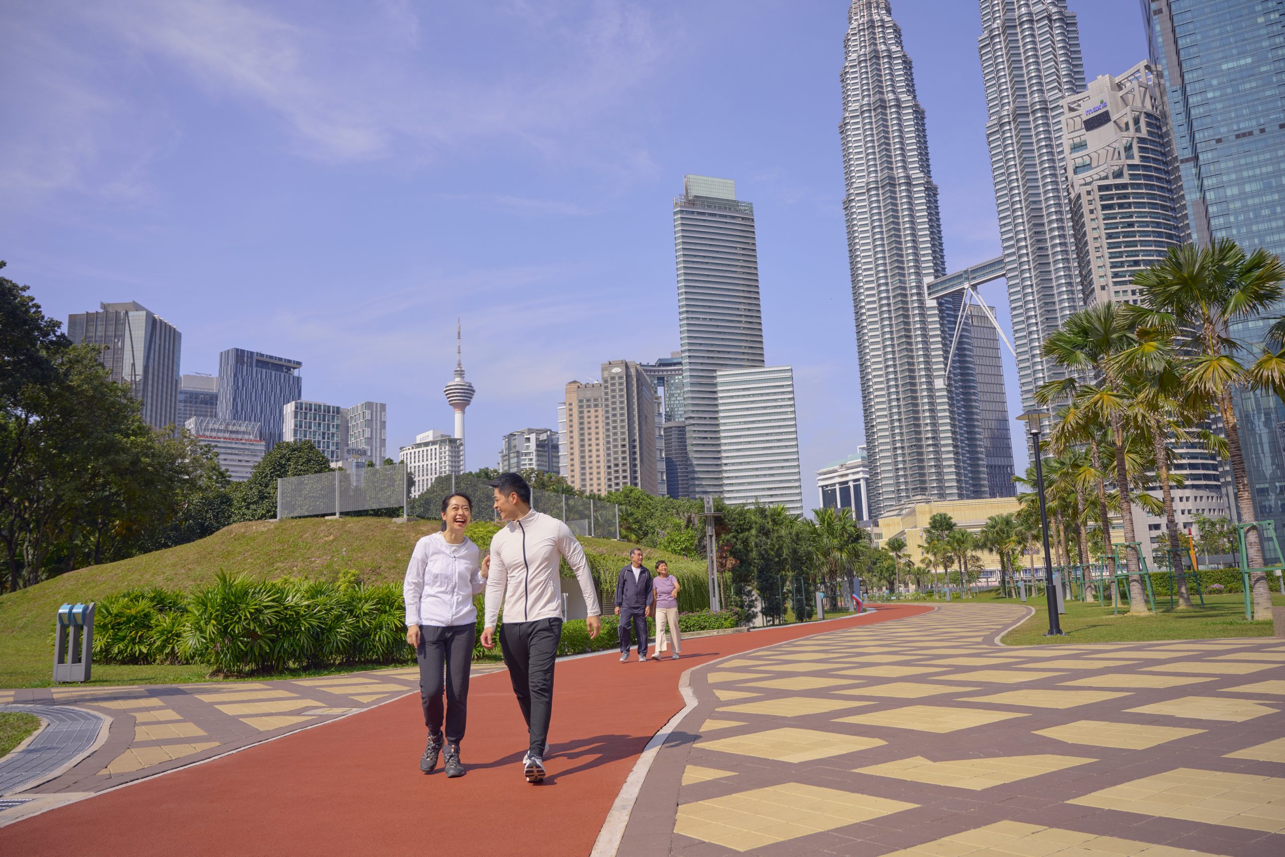 Visitors walking through KLCC The Place