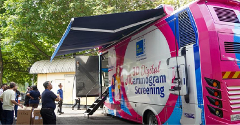 Mobile 3D mammogram screening programme